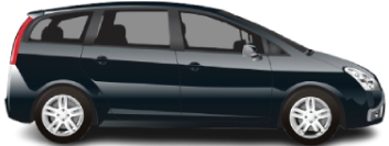 MPV car - 5 passengers and 4 luggage capacity